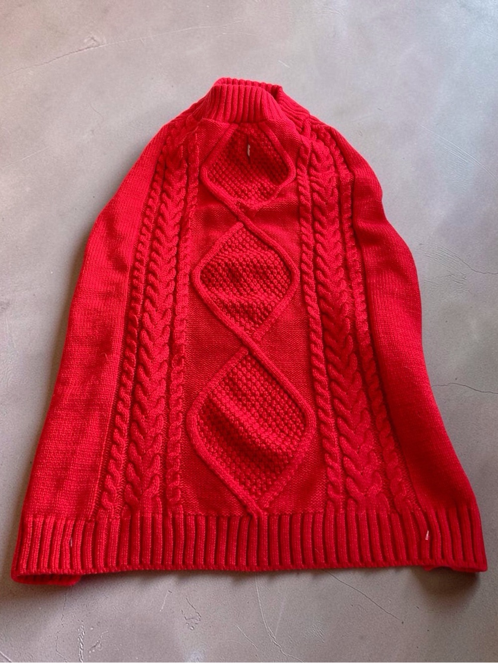 Dog Sweaters Bundle Cable Knit Turtleneck XL XXL Red Colorblock